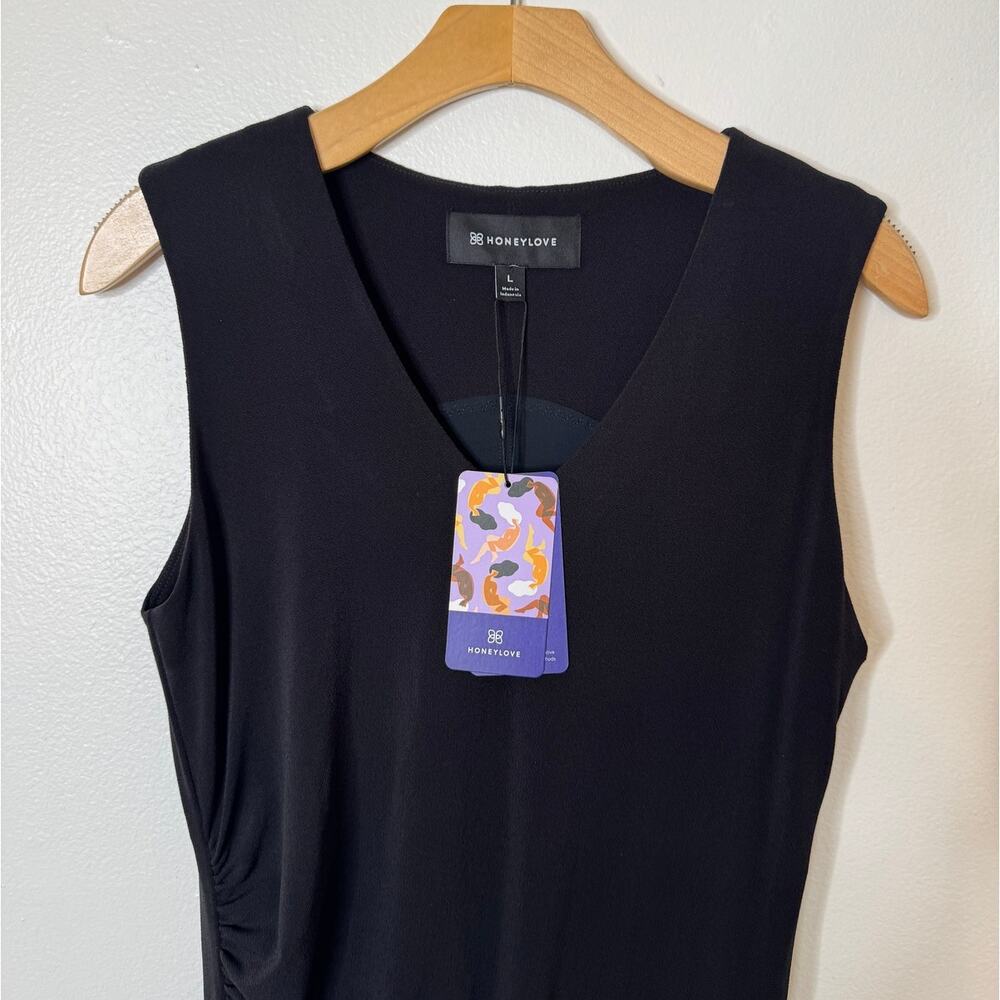 NWT Honeylove InnerPower Shaping Sleeveless Dress Little Black Dress LBD Large - Picture 3 of 11